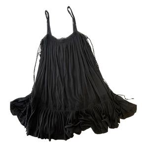 FREE PEOPLE BLACK GAUZE TUNIC DRESS/TOP